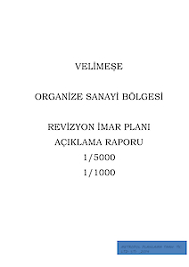 Velimeşe OSB Plan Açıklama Raporu