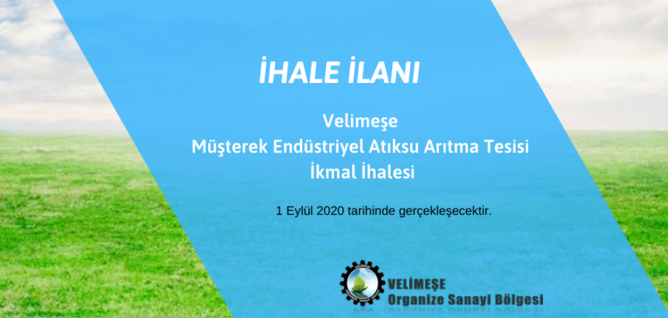 Velimese Musterek Endustriyel Atiksu Aritma Tesisi Ikmal Ihalesi