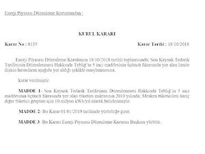 Elektrik Enerjisi Kullanımında Son Durum