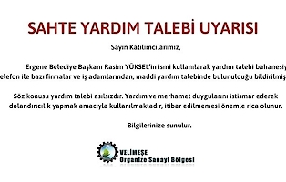 Sahte Yardım Talebi Uyarısı