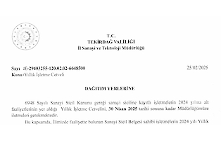 707 Yıllık Işletme Cetveli