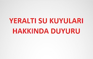Yer Altı Su Kuyuları Hakkında