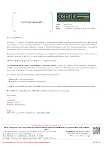 OSBÜK 15 Temmuz Demokrasi ve Milli Birlik Günü Paylaşımı