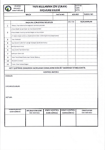 Yapı Kullanma İzni (İskan) Başvuru Ekleri