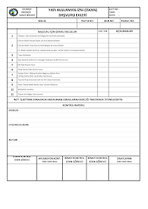 Yapı Kullanma İzni (İskan) Başvuru Ekleri