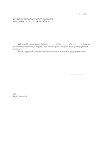 İpotek Tesis Başvuru Dilekçesi