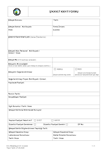 Şikayet Kayıt Formu